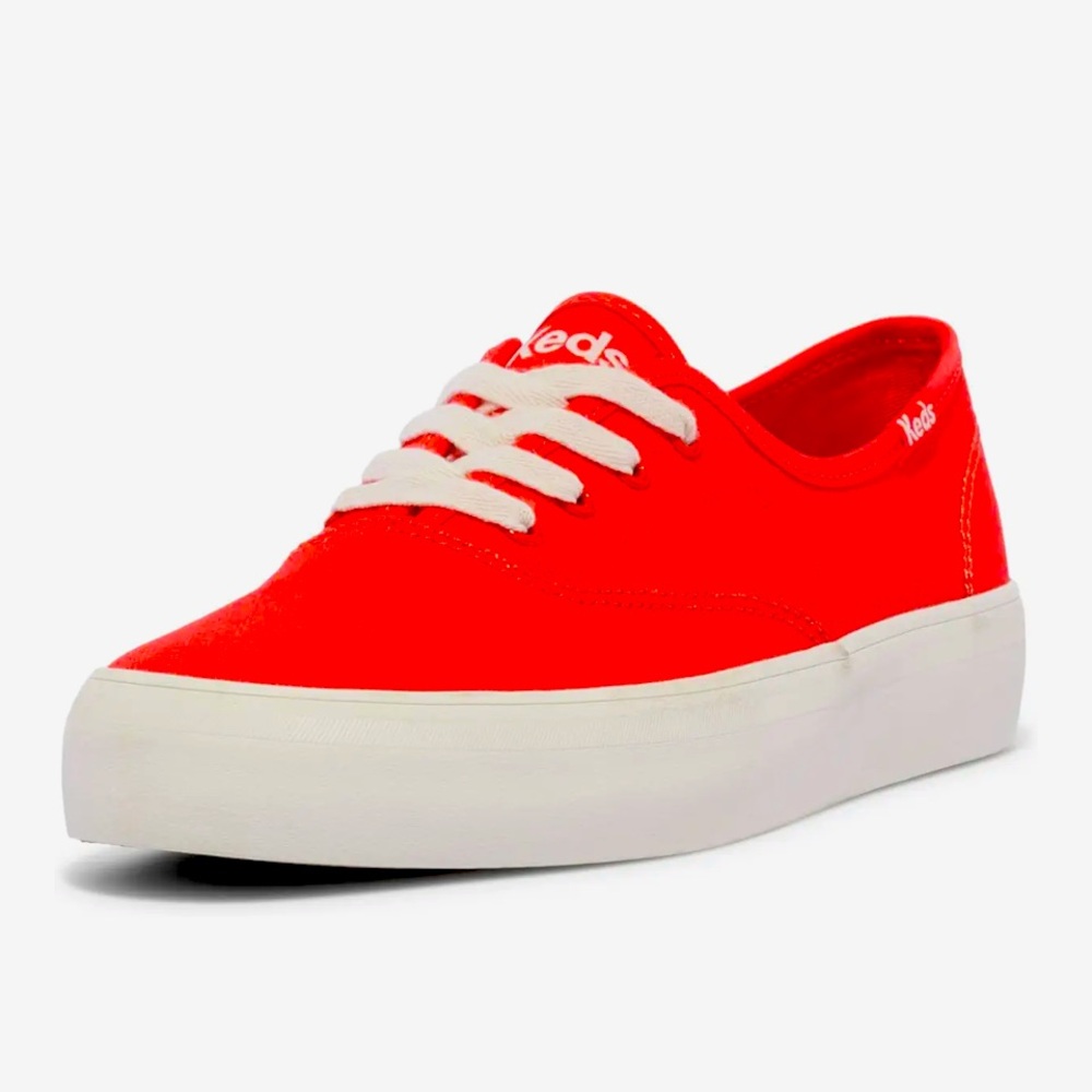 Keds Candy Red Canvas Sneakers sz 8.5 - Picture 4 of 5
